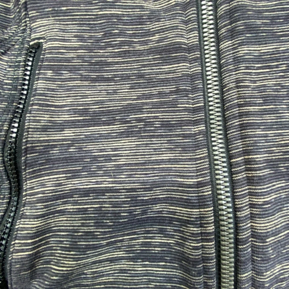 Lululemon Define Jacket Blue Gray Space Dye Full Zip Thumbholes 6-8 No Size Tag!